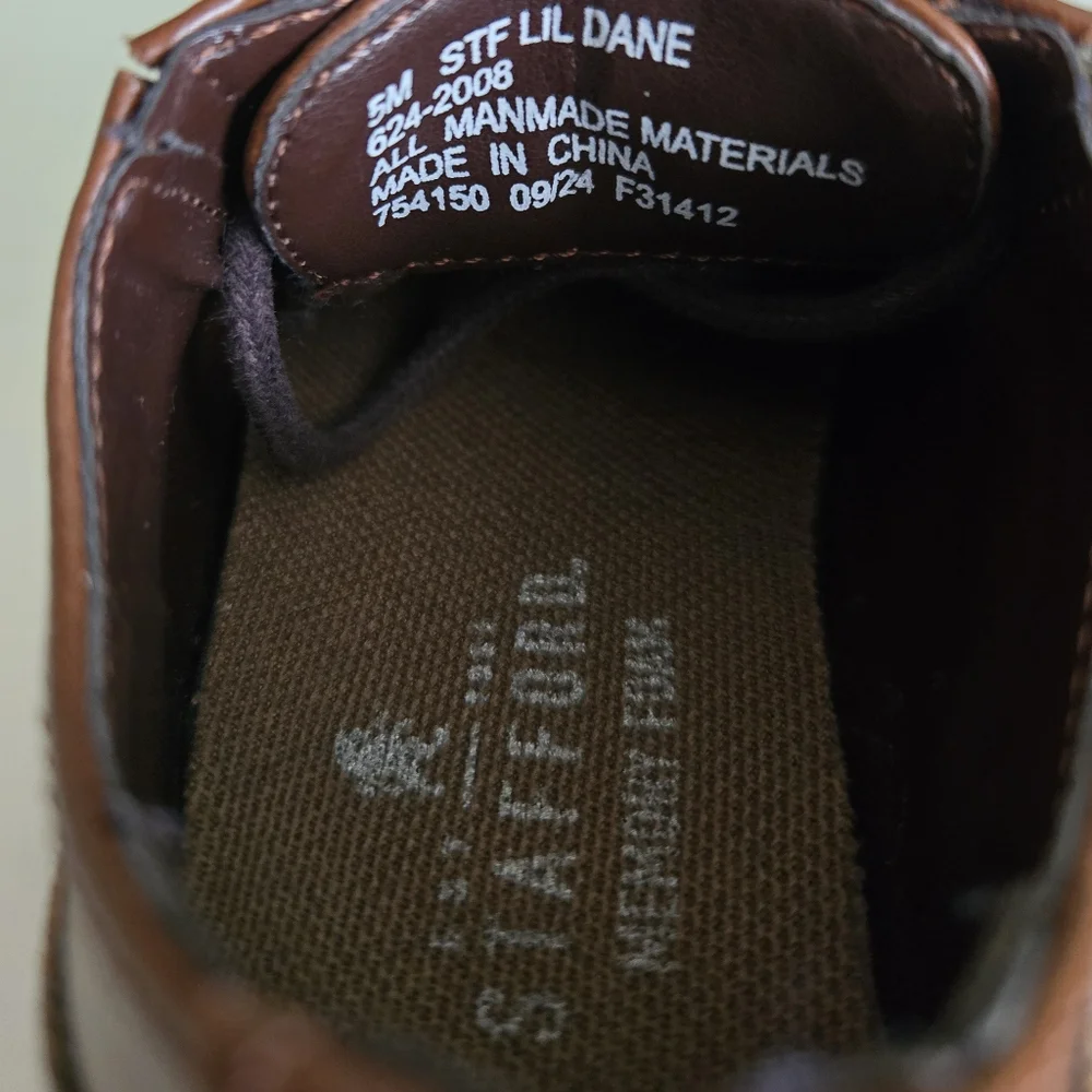 Stafford Brown Leather Toddler Dress Shoes Size 5